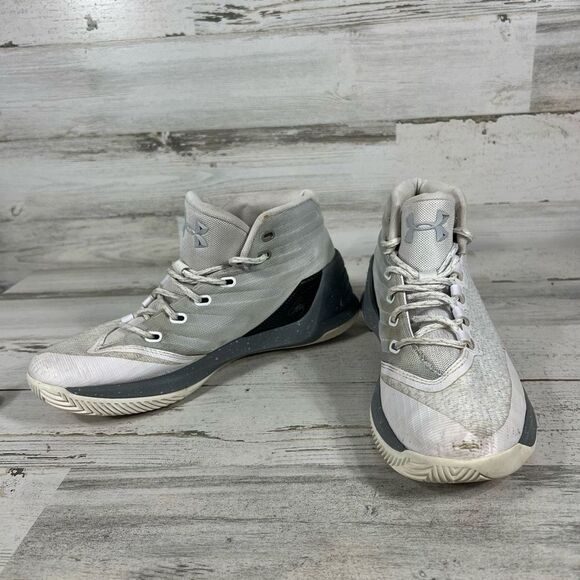 Under Armour Youth‎ Boys Curry 3 Basketball Shoes Gray White Size 7Y - Picture 5 of 8